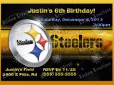 Steelers Party Invitations Nfl Pittsburgh Steeler S Birthday Invitation Kustom