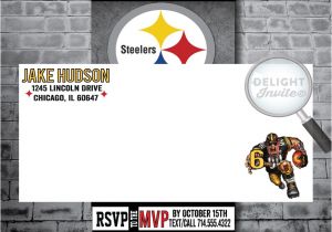 Steelers Party Invitations Pittsburg Steelers Football Birthday Party Invitations Di