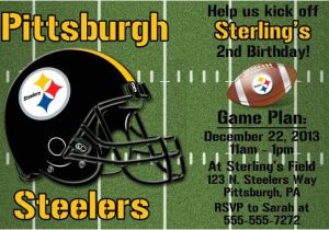 Steelers Party Invitations Pittsburgh Steelers Football Invitation or Thank You Card