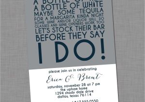 Stock the Bar Party Invitation Wording Stock the Bar Invitation Wedding Bridal Colorblock