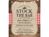 Stock the Bar Party Invitation Wording Stock the Bar Rustic Party Engagement Invitation Zazzle