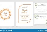 Stock Vector – Wedding Invitation Template 14 Wedding Invitation Card Template with Copper Color Flower