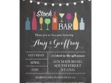 Stock Your Bar Party Invitations Stock the Bar Chalk Party Engagement Invitation Zazzle Com
