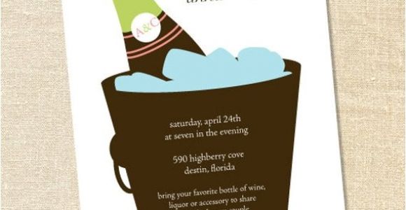 Stock Your Bar Party Invitations Sweet Wishes Stock the Bar Champagne Bucket Invitations