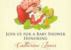 Strawberry Shortcake Baby Shower Invitations Vintage Strawberry Shortcake Birthday Invitation or by