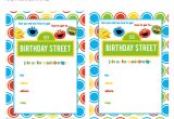 Street Party Invitation Template Free Free Printable Sesame Street 1st Birthday Invitations