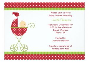 Stroller Baby Shower Invitations Christmas Stroller Baby Shower Invitations