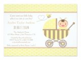 Stroller Baby Shower Invitations Cute Bumble Bee Stroller Baby Shower Invitations