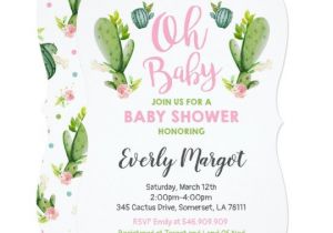 Succulent Baby Shower Invitations Cactus Baby Shower Invitation Succulent Shower