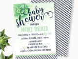 Succulent Baby Shower Invitations Succulent Baby Shower Invitation Gender Neutral Baby