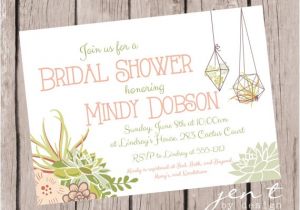 Succulent Bridal Shower Invitations Succulent Bridal Shower Invitations