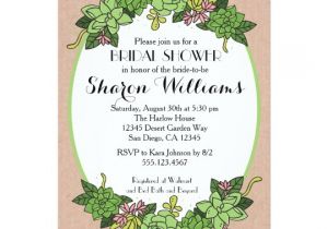 Succulent Bridal Shower Invitations Succulent Bridal Wedding Shower Invitation