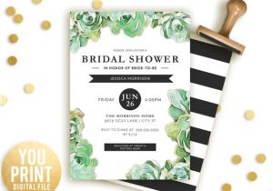 Succulent themed Bridal Shower Invitations Succulent Bridal Shower Ideas Bridal Shower Ideas themes