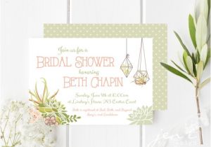 Succulent themed Bridal Shower Invitations Succulent Bridal Shower Invitations by Jen T by Design