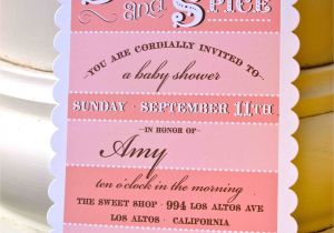 Sugar and Spice Baby Shower Invites Baby Shower Invitations Sugar and Spice Baby Shower