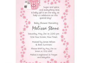 Sugar and Spice Baby Shower Invites Cute Sugar & Spice Baby Shower Invitation 13 Cm X 18 Cm