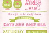 Sugar and Spice Baby Shower Invites Sugar and Spice Baby Shower Invitation Baby Girl Shower