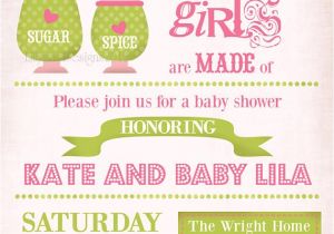 Sugar and Spice Baby Shower Invites Sugar and Spice Baby Shower Invitation Baby Girl Shower