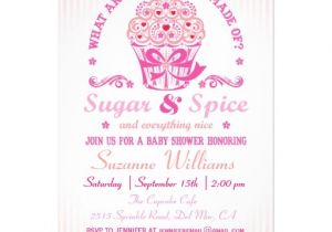 Sugar and Spice Baby Shower Invites Sugar and Spice Cupcake Baby Shower Invitation 13 Cm X 18