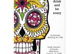 Sugar Skull Party Invitations Personalized Day Of the Dead Party Invitations