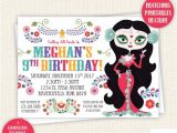 Sugar Skull Party Invitations Sugar Skull Birthday Invitation Day Of the Dead Dia De Los