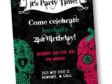 Sugar Skull Party Invitations Sugar Skull Invitation Sugar Skulls Birthday Day Of the Dead