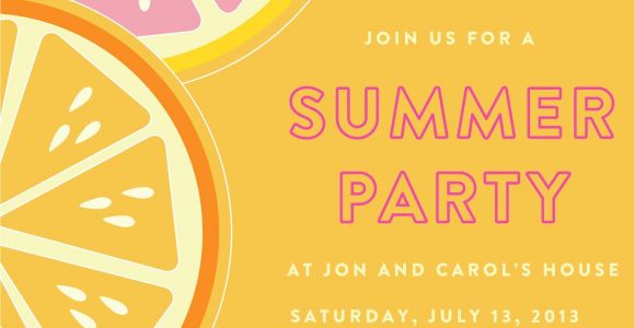 Summer Party Invitation Wording Summer Party Invitations Summer Party Invitations