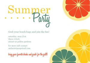 Summer Party Invitation Wording Summer Party Invitations theruntime Com