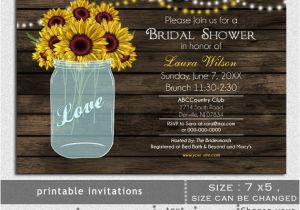 Sunflower Bridal Shower Invitation Templates Printable Sunflowers Bridal Shower Invitation by Mgdezigns