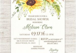 Sunflower Bridal Shower Invitation Templates Sunflower Bridal Shower Invitation Wedding Shower