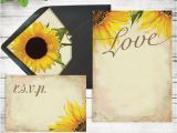 Sunflower Wedding Invitation Template Diy Rustic Sunflower Wedding Invitation Template Printable