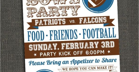 Super Bowl Party Invite Michele Purner Designs