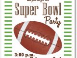 Super Bowl Party Invites Stripes and Football Super Bowl Party Invitations