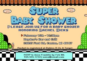 Super Mario Baby Shower Invitations Super Mario Baby Shower Invite How to
