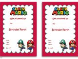 Super Mario Bros Birthday Party Invitation Templates Free Printable Super Mario Bros Invitation Template Free