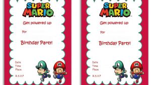 Super Mario Bros Birthday Party Invitation Templates Free Printable Super Mario Bros Invitation Template Free