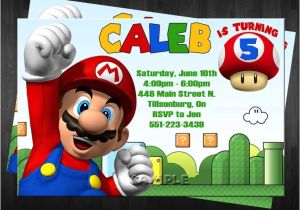 Super Mario Bros Birthday Party Invitation Templates Free Template Super Mario Bros Birthday Invitations