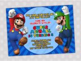Super Mario Bros Birthday Party Invitation Templates Items Similar to Super Mario Bros Birthday Party