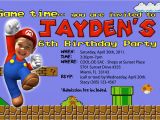 Super Mario Bros Birthday Party Invitation Templates Super Mario Birthday Invitations Bagvania Free Printable