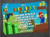 Super Mario Brothers Baby Shower Invitations Super Mario Baby Shower Invite