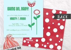 Super Mario Brothers Baby Shower Invitations Super Mario Bros Baby Shower Invitation