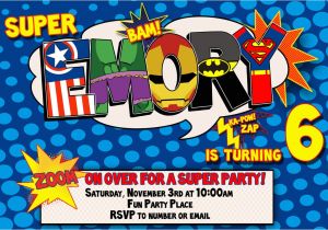 Superhero Birthday Invitations Templates Free Superhero Birthday Invitations
