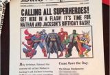 Superhero Newspaper Birthday Invitations Superhero Birthday Party Invitations I Made Using Word I