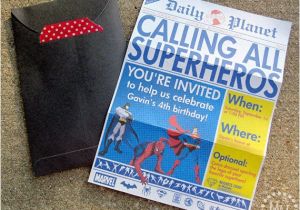 Superhero Newspaper Birthday Invitations Superhero Newspaper Custom Printable Birthday by Mmscrapshoppe