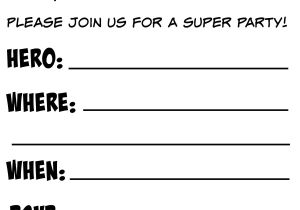 Superhero Party Invitation Template Free Printable Superhero Birthday Invitations Not Quite