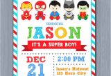 Superhero themed Baby Shower Invitations Superhero Baby Shower Invitation Super Hero Baby Shower