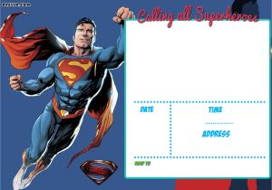 Superman Birthday Invitation Template Free Printable Justice League Invitation Template Free