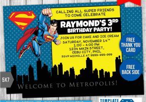 Superman Birthday Invitation Template Superman Birthday Invitation Template by Templatemansion