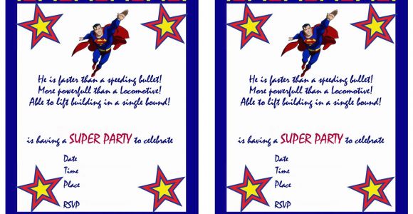 Superman Birthday Invitation Template Superman Birthday Invitations Birthday Printable