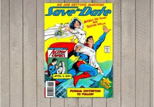 Superman Wedding Invitations Comic Book Wedding Invitation Superman Save the Date Digital